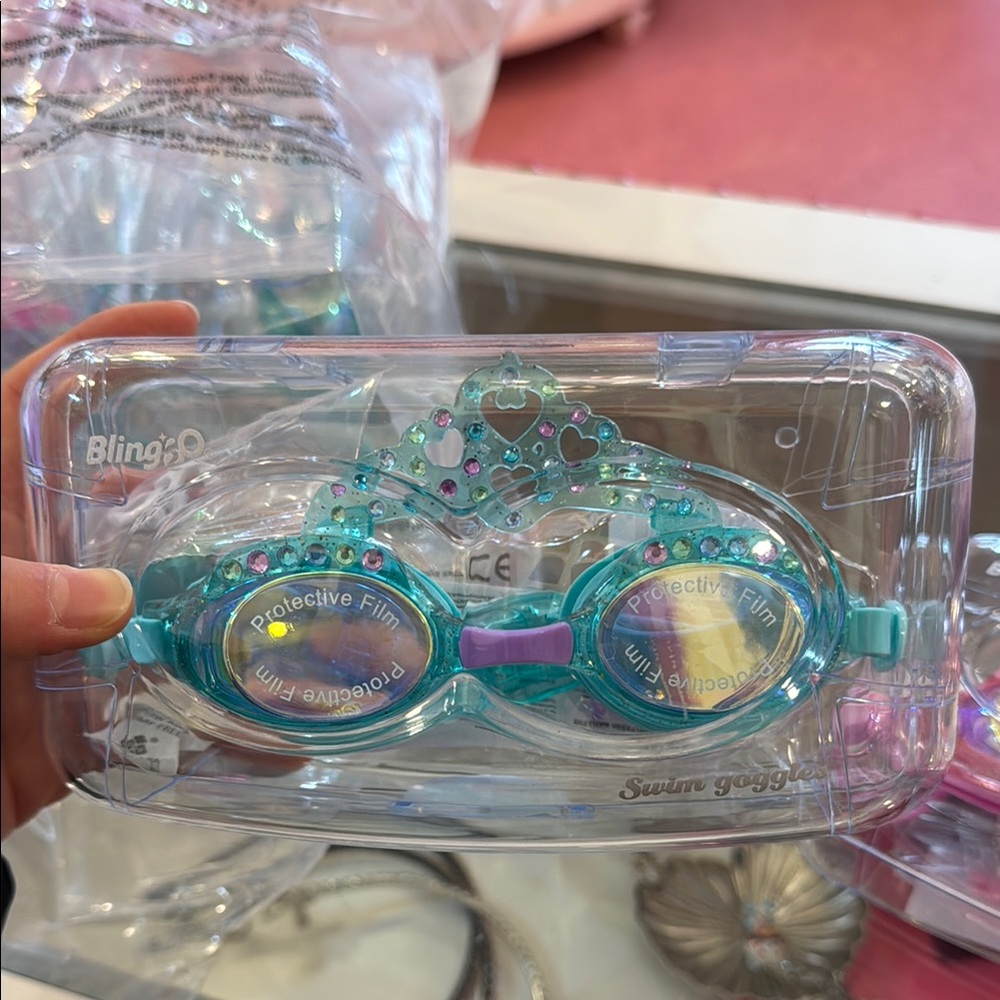 Bling2o blue crown swim goggles